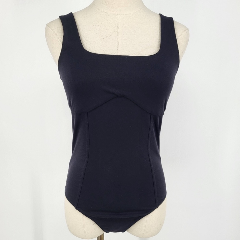 Abercrombie & Fitch Seamless Corset Black Soft A&F Thong Bodysuit Sleeveless XXL